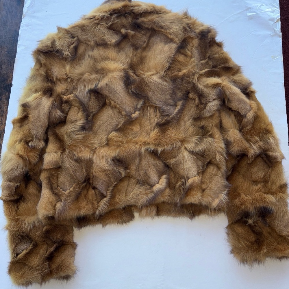 Vintage Y2K Juicy Couture Brown Fox Fur Jacket Pam Gela Mink Genuine P XS Glam S - Picture 11 of 17